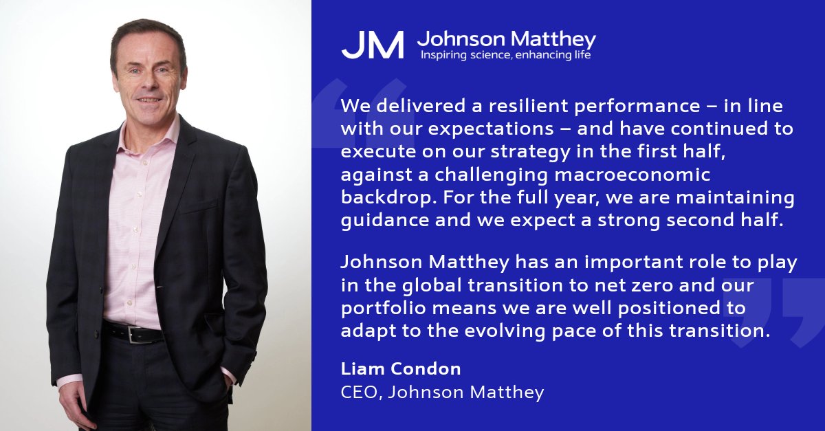 📢 JM half year results for 2024/25

• Resilient performance in line with our expectations
• Outlook maintained for the full year, with performance weighted to the second half
• Continued progress against our strategic milestones

Read more: bit.ly/3Oqnixw