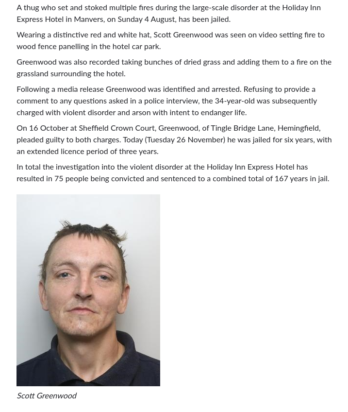 crochetjenny's tweet image. Scott Greenwood, jailed for 6 years.
#Manvers    
southyorkshire.police.uk/news/south-yor…