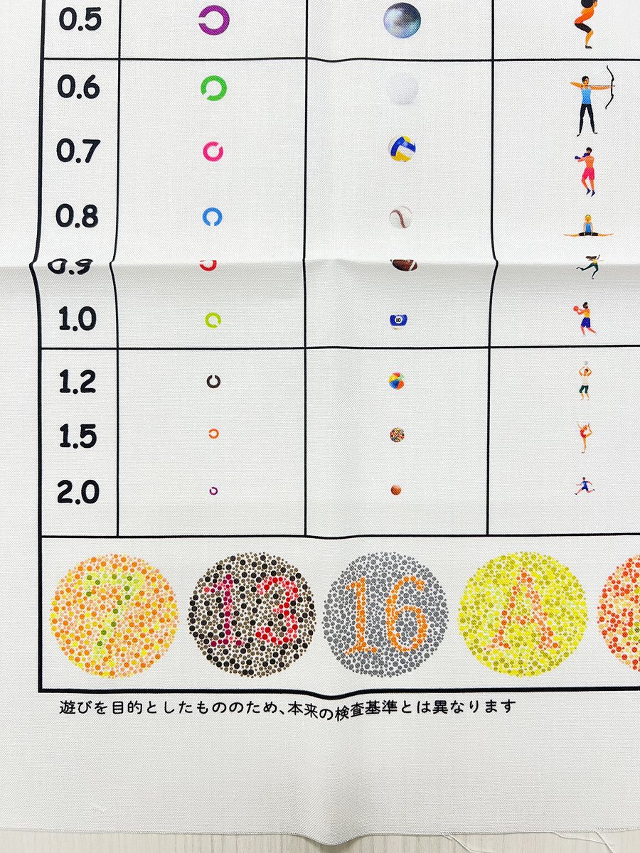 壁に貼って遊ぼう🤣 「おもしろ視力検査 カットクロス」👀 どこまで