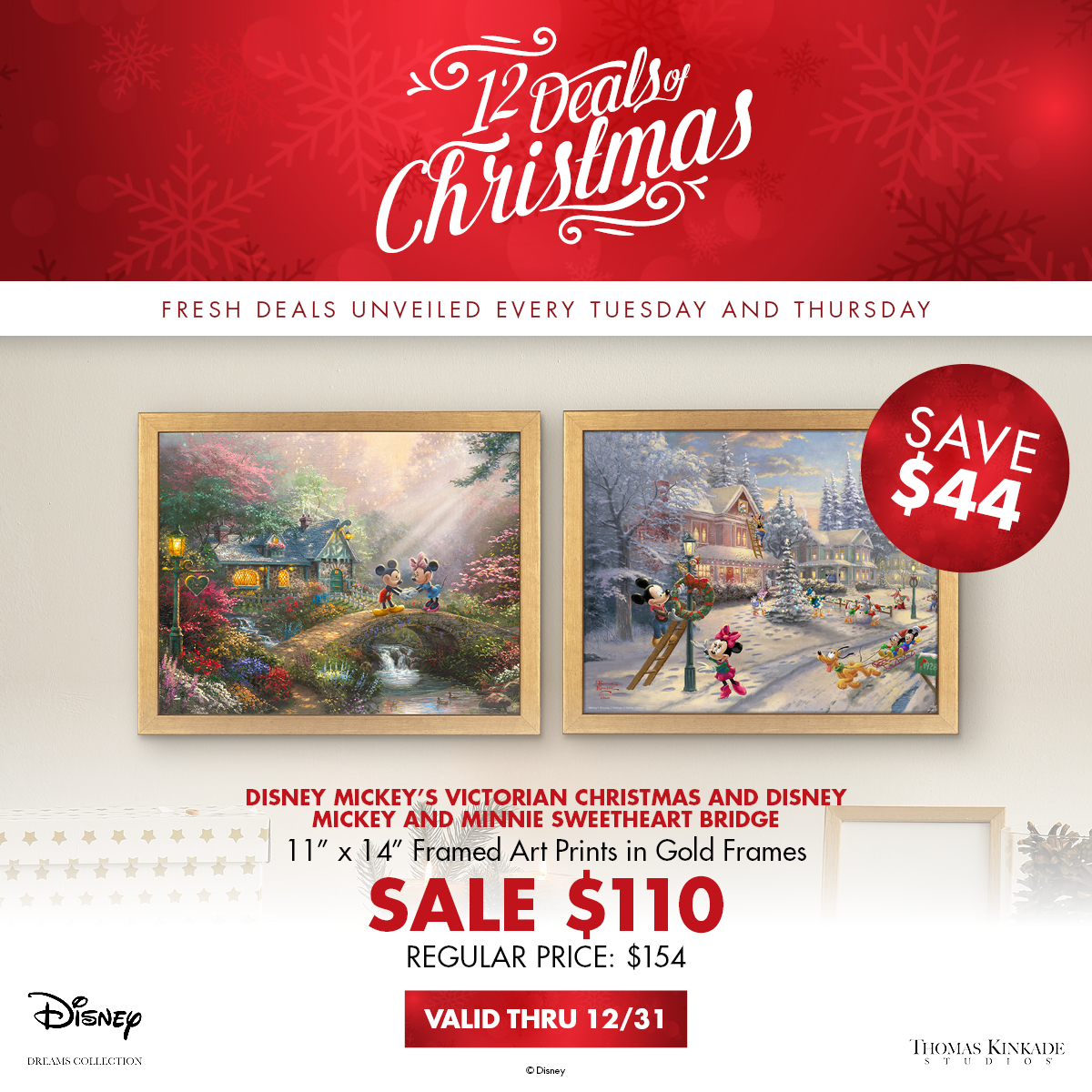 ThomasKinkadeCo's tweet photo. Thomas Kinkade Studios® invites you to celebrate the season with exclusive holiday offers every Tuesday and Thursday, now through 12/19! 🌟

https://t.co/8SFKeoET50 

Unwrap the magic and let the festivities begin!

#12DealsOfChristmas #ThomasKinkadeStudios #HolidayCheer https://t.co/NDBybEvMym