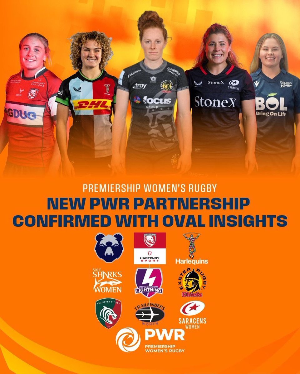 podwomensrugby's tweet photo. 𝗣𝗪𝗥 𝗮𝗻𝗻𝗼𝘂𝗻𝗰𝗲𝘀 𝗻𝗲𝘄 𝗽𝗮𝗿𝘁𝗻𝗲𝗿𝘀𝗵𝗶𝗽 𝘄𝗶𝘁𝗵 𝗢𝘃𝗮𝗹 𝗜𝗻𝘀𝗶𝗴𝗵𝘁𝘀 🤝

#PWR | #WomensRugby | #PoweredDifferently https://t.co/7oEvvmXq9D