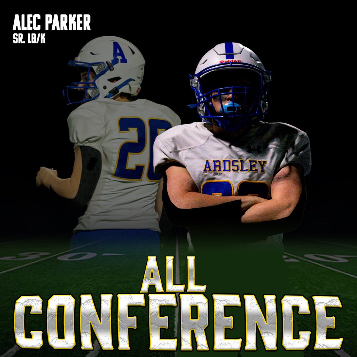 FootballArdsley's tweet photo. Congratulations to our 4 All Conference Players! https://t.co/sDvkKAxAxT