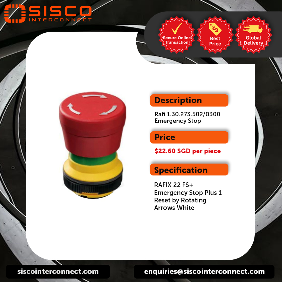siscointercon's tweet photo. Rafi Emergency Stop Push Button
Check out at https://t.co/2uSOngNXLo
Worldwide Shipping | Secure Online Transaction

#engineering #electroniccomponents #semiconductor #components #technology #pushbuttons #switches #rafi #signallamp https://t.co/T2yHaUrskH