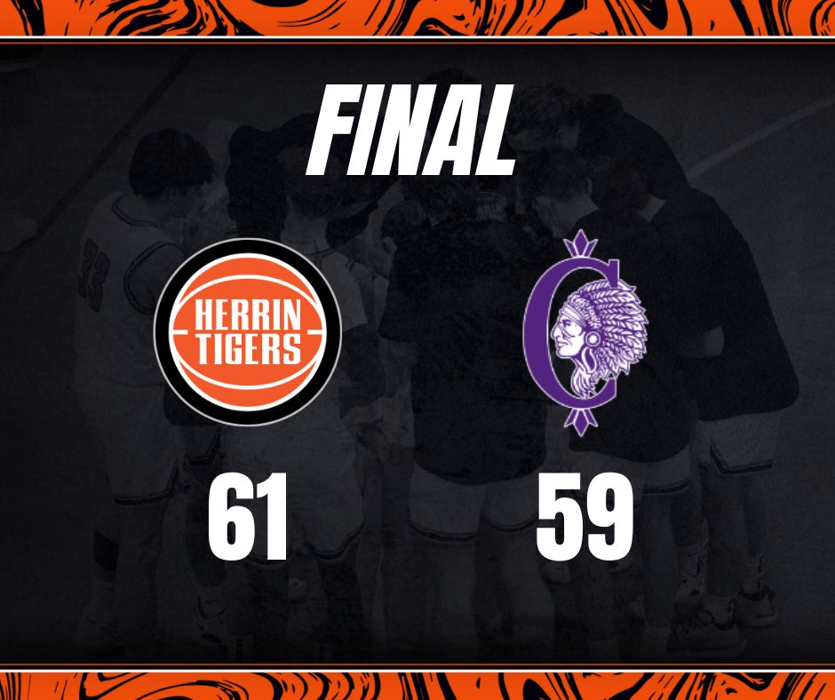 Tigers get a 61-59 overtime win in Collinsville tonight! Kyrese Lukens with 23 and Madox Billingsley with 17 to lead the Tigers. Great team win to start the season. #TigerNation
