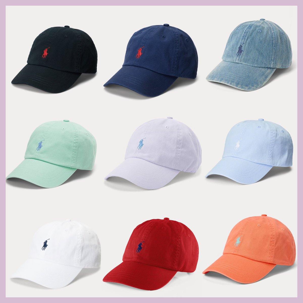 Black Friday Sale 40% ⚠️  Polo Ralph Lauren Cotton Chino Ball Cap ♡̴🎀🍥🍭✨ ใครรออยู่ลดแล้วนะคะ ราคาดีมากกกก