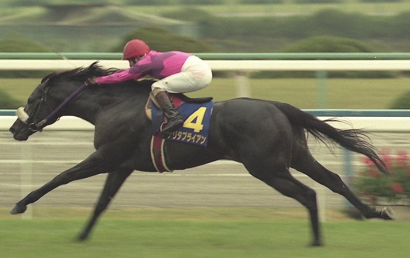 HERO_AI_10's tweet photo. @keiba_vodka44 ナリタブライアンの伸びもカッコ良いです🏇💨 https://t.co/mgqBVrGDNY