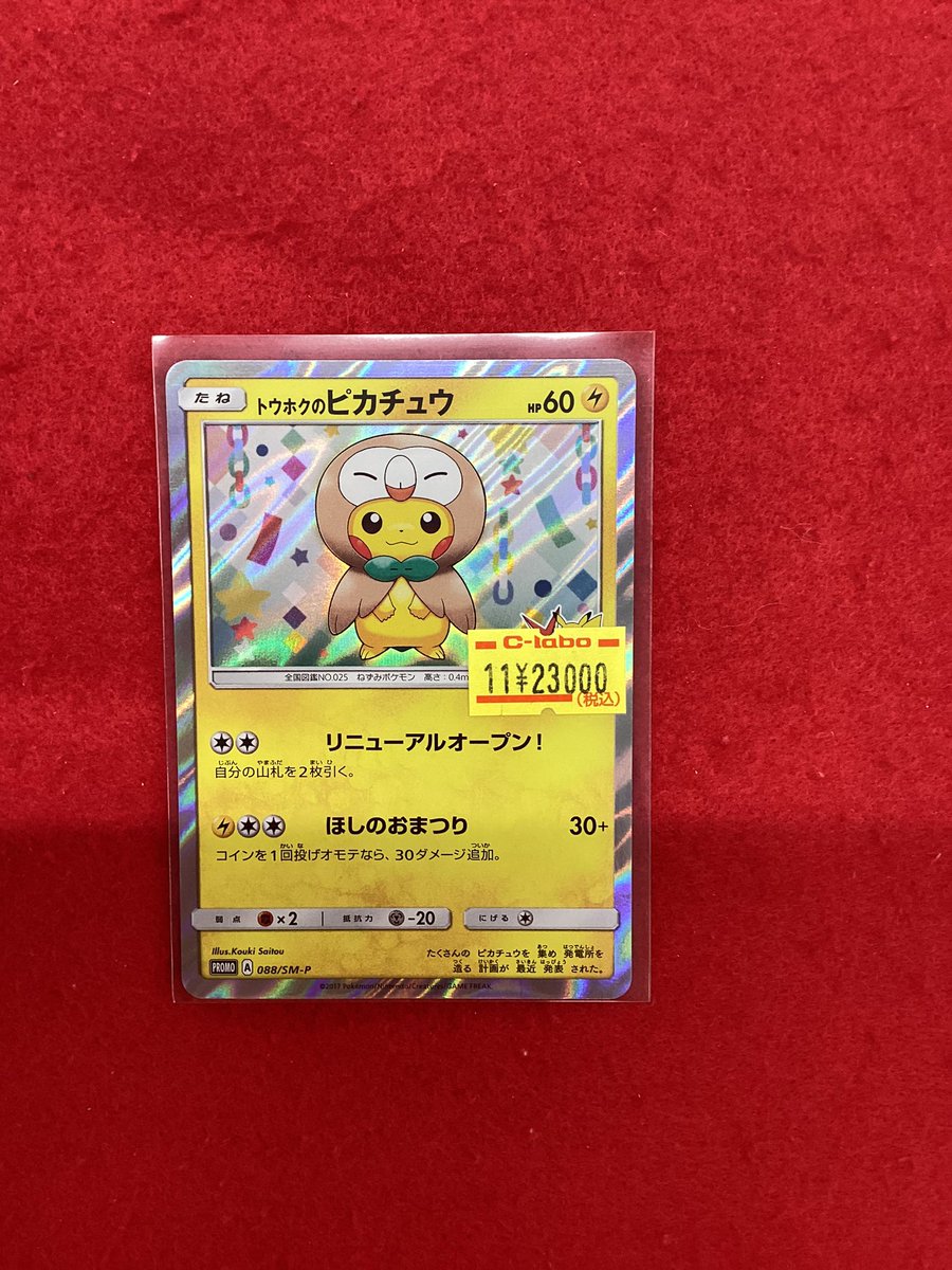 PSA10 トウホクのピカチュウ 088/SM-P A PROMO モクロー トウホクの