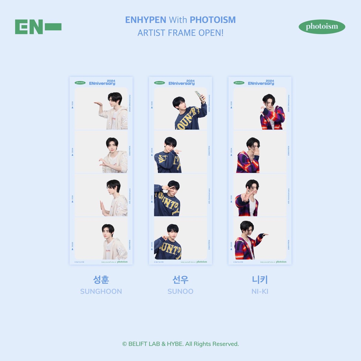 photoism_th's tweet photo. ENHYPEN ARTIST FRAME OPEN !

เฟรมศิลปิน <ENHYPEN> พร้อมให้ถ่ายแล้วที่โฟโตอิซึม! 

ถ่ายภาพและสร้างความทรงจำพิเศษด้วยเฟรม <ENHYPEN>  พร้อมกันที่โฟโตอิซึมทุกสาขา !

*ระยะเวลา: 26/11 ~ (KST)

*You can take frame shots until the end notice. 

Keep yourself alive at PHOTOISM https://t.co/GJz9NFmReD