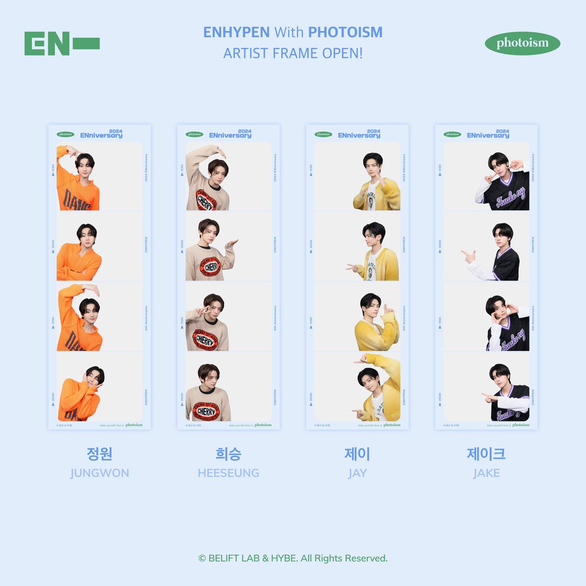 photoism_th's tweet photo. ENHYPEN ARTIST FRAME OPEN !

เฟรมศิลปิน <ENHYPEN> พร้อมให้ถ่ายแล้วที่โฟโตอิซึม! 

ถ่ายภาพและสร้างความทรงจำพิเศษด้วยเฟรม <ENHYPEN>  พร้อมกันที่โฟโตอิซึมทุกสาขา !

*ระยะเวลา: 26/11 ~ (KST)

*You can take frame shots until the end notice. 

Keep yourself alive at PHOTOISM https://t.co/GJz9NFmReD