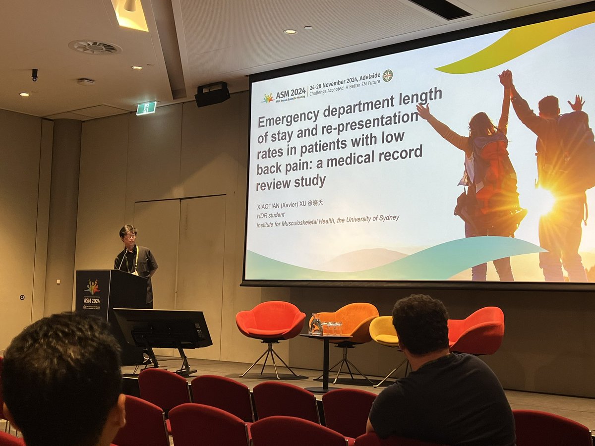 Crystian Bitencourt Oliveira (@crystianbso) on Twitter photo Xavier sharing the findings of his study investigating ED stay and representation rates among people with low back pain at the #ACEM24. Well done!
Link to the full paper here: sciencedirect.com/science/articl…
<a href="/msk_health/">Institute for Musculoskeletal Health</a> <a href="/gustavocmachado/">Gustavo Machado</a> <a href="/CGMMaher/">Chris Maher</a> Xavier sharing the findings of his study investigating ED stay and representation rates among people with low back pain at the #ACEM24. Well done!
Link to the full paper here: sciencedirect.com/science/articl…
<a href="/msk_health/">Institute for Musculoskeletal Health</a> <a href="/gustavocmachado/">Gustavo Machado</a> <a href="/CGMMaher/">Chris Maher</a>