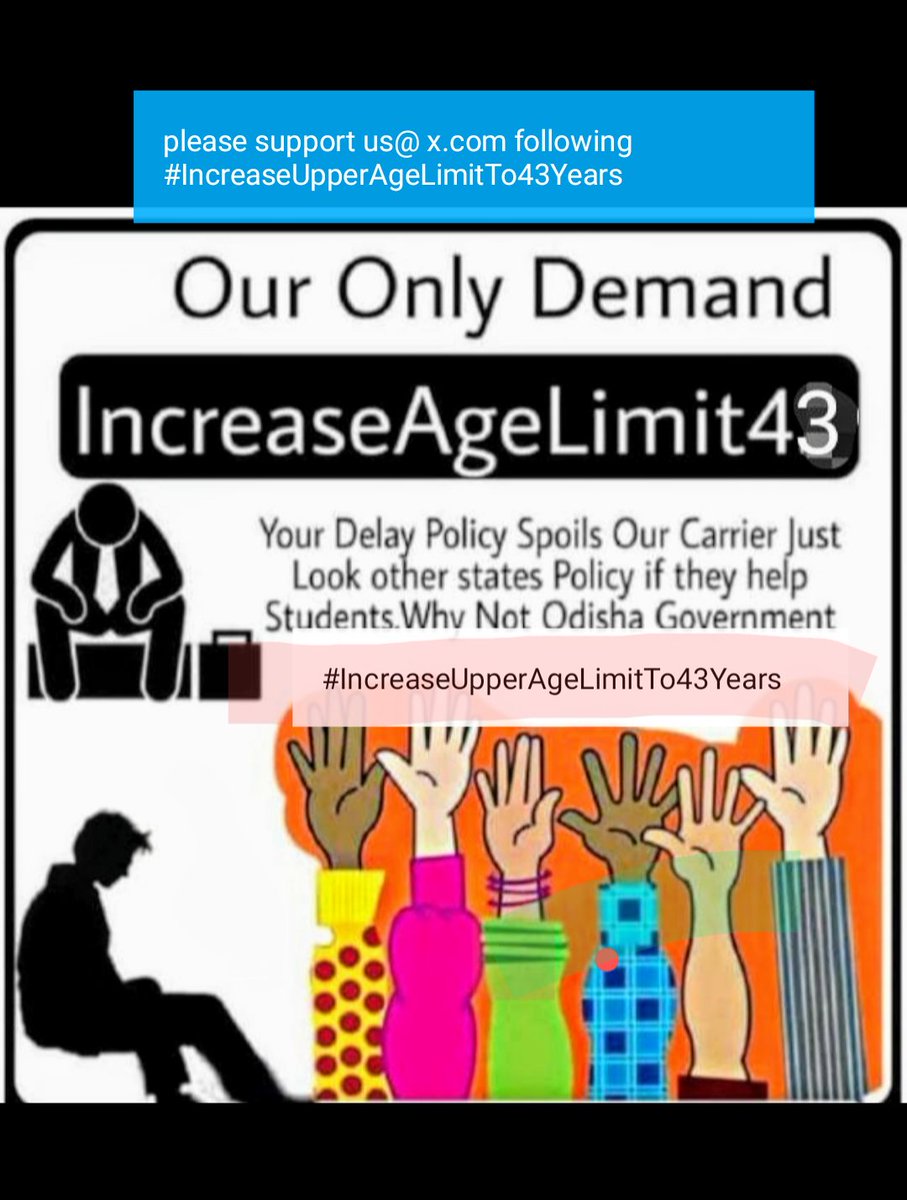 PragyanWith's tweet photo. #IncreaseUpperAgeLimitTo43years 
Dear sir please increase the upper age limit.@CMO_Odisha @KVSinghDeo1 @PravatiPOdisha @MahalingMukesh @PrithivirajBJP @sureshpujariofc @SecyChief @dept_ga @kanak_news @ArgusNews_in @otvnews @suryabanshibjp
@BibhutiJena93 https://t.co/fFhxldLaNW
