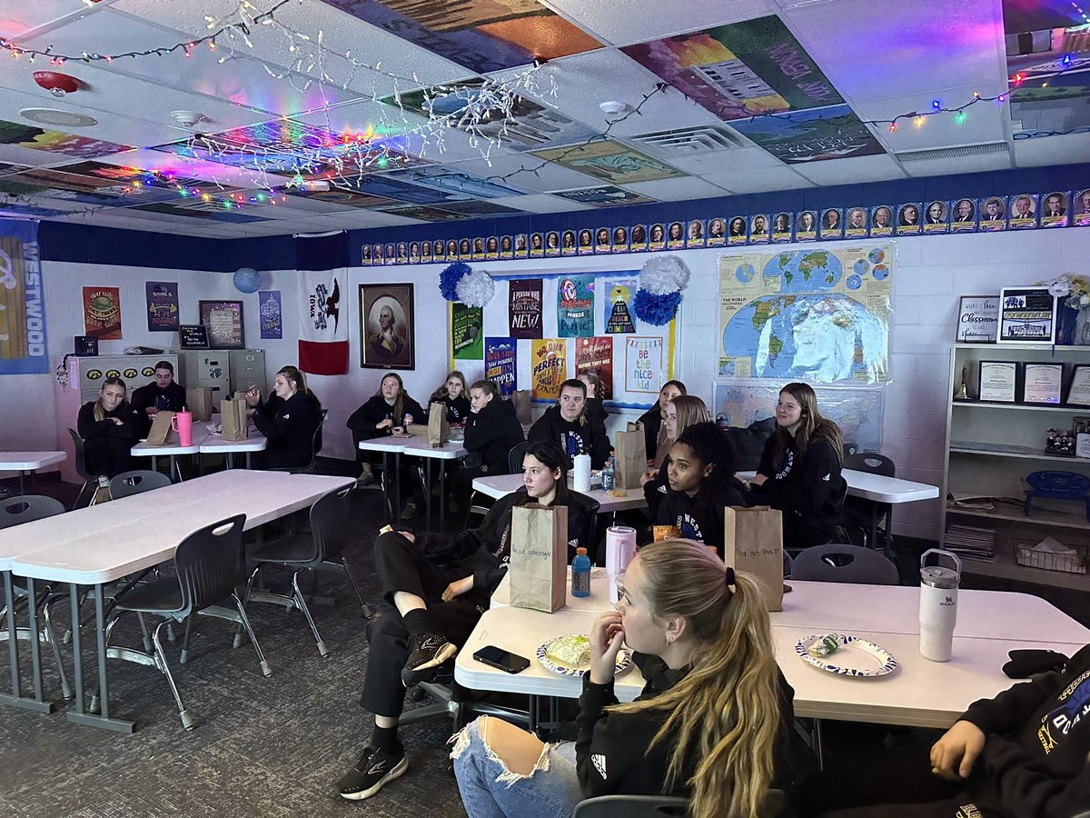 Fueled up before the first road game of the season. Lady Rebels take the win against a physical and talented Gehlen team. <a href="/WCSDRebels/">Westwood Schools</a> 💙💛🏀