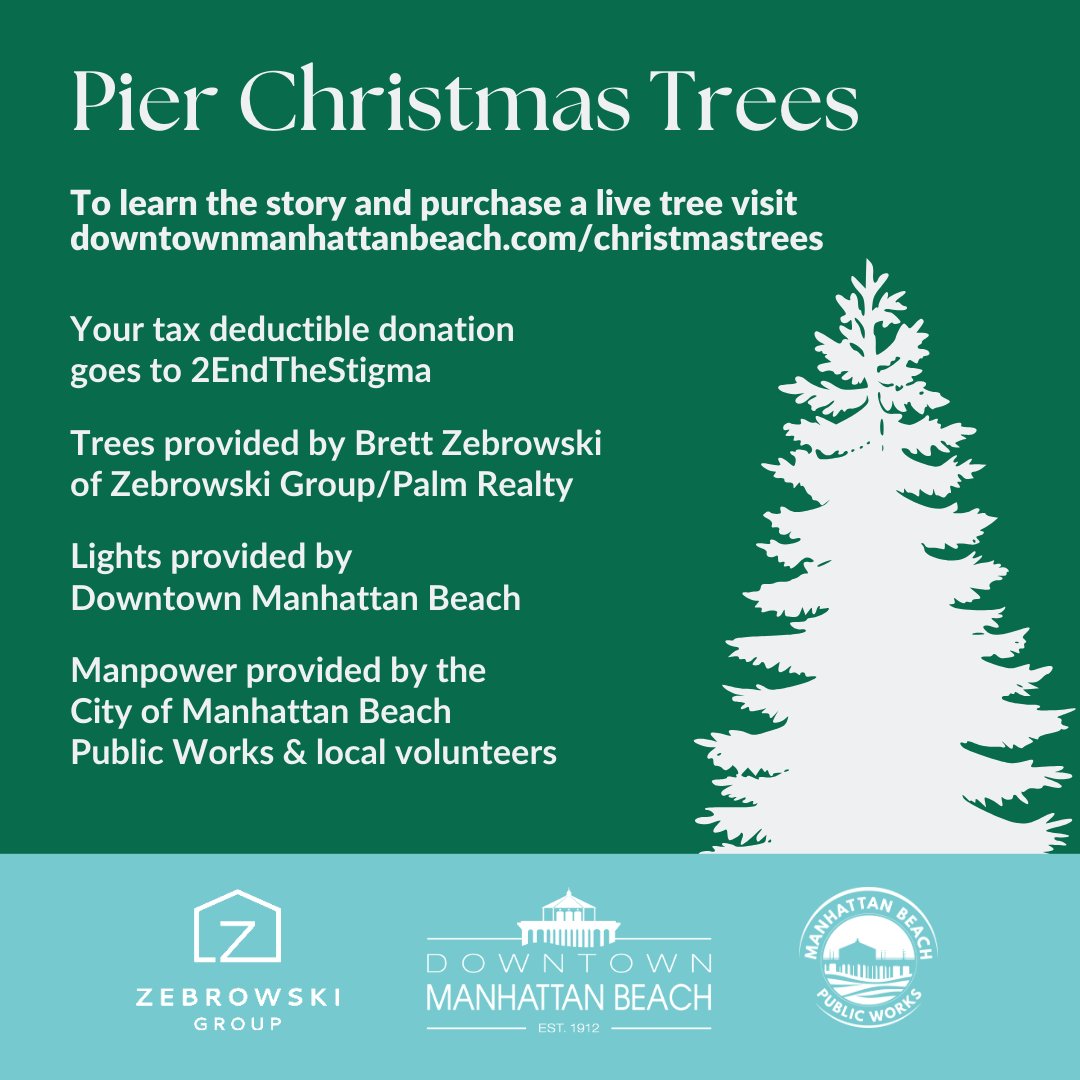 If you want a chance to take that holiday magic home with you, the living trees are available for purchase for $150 including delivery to your home, and 100% of the proceeds going to #2EndTheStigma.

downtownmanhattanbeach.com/christmastrees