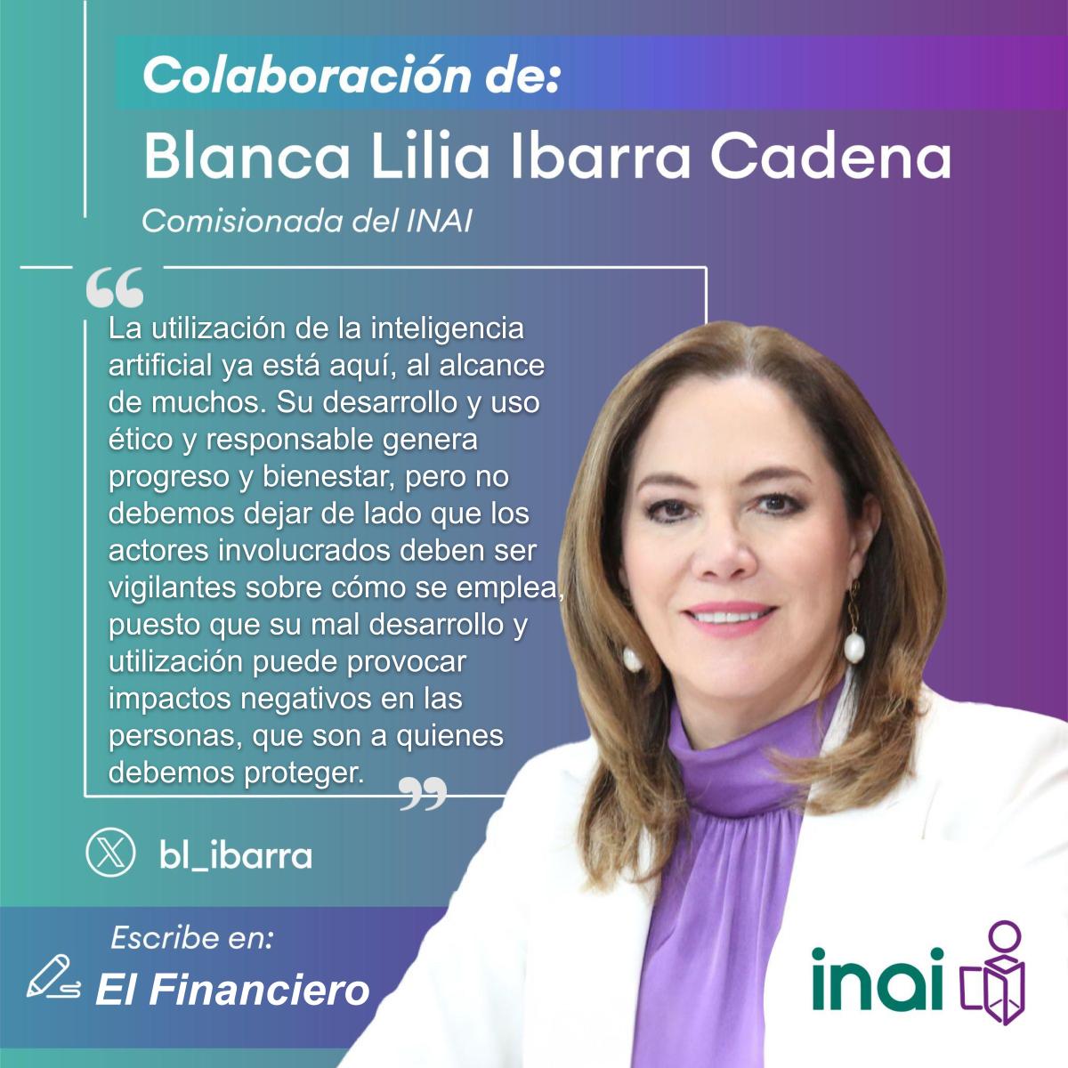 INAImexico's tweet photo. 📰🖋 "El avance de esta tecnología ha generado inquietudes y miedos en el plano internacional; por eso es un tema que debe ser abordado de forma objetiva e informada", escribe la comisionada @bl_ibarra en @ElFinanciero_Mx 

🔗Liga https://t.co/sPddeBHKH2 https://t.co/i8pCEoLMl5