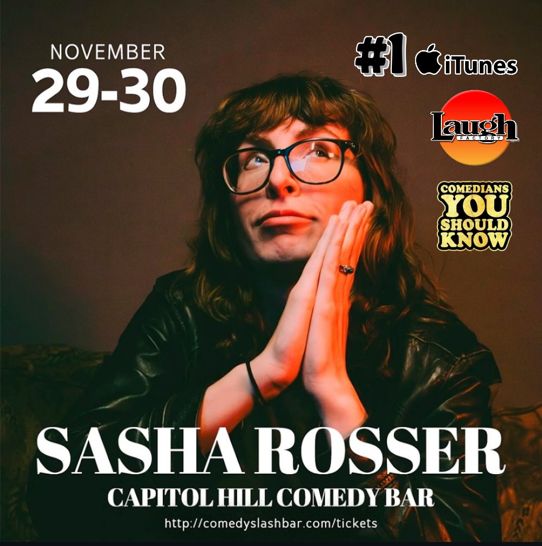 sasha_rosser's tweet photo. This weekend I headline Comedy / Bar in Seattle and it's kind of the biggest deal ever to me. Ticket link in comments. https://t.co/kLXtTZa0Hr