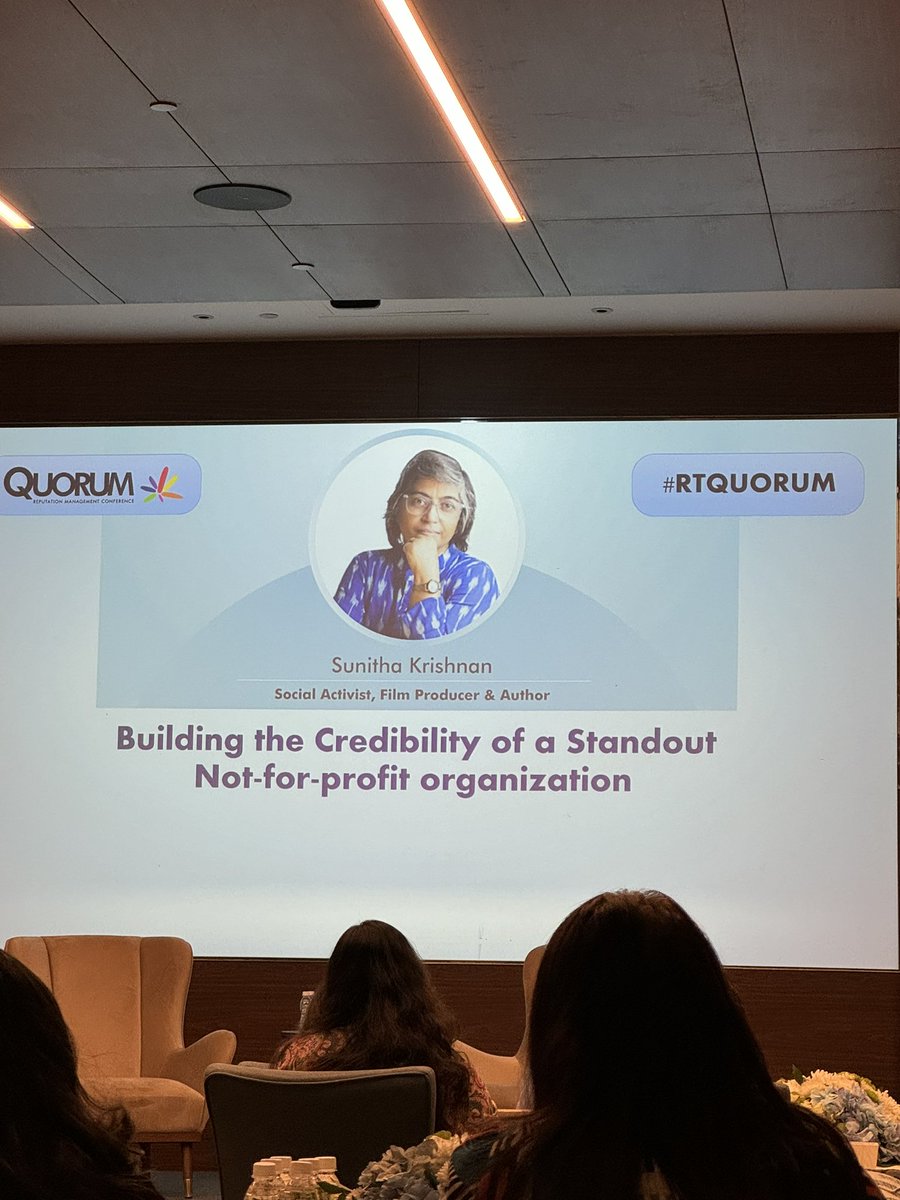 Sakshi Sharma (@sakshish5) on Twitter photo How to build credibility for a non-profit organisation by <a href="/sunita_krishnan/">sunitha krishnan</a>
#RTQUORUM
#PublicRelations #PR
#SCoRe How to build credibility for a non-profit organisation by <a href="/sunita_krishnan/">sunitha krishnan</a>
#RTQUORUM
#PublicRelations #PR
#SCoRe