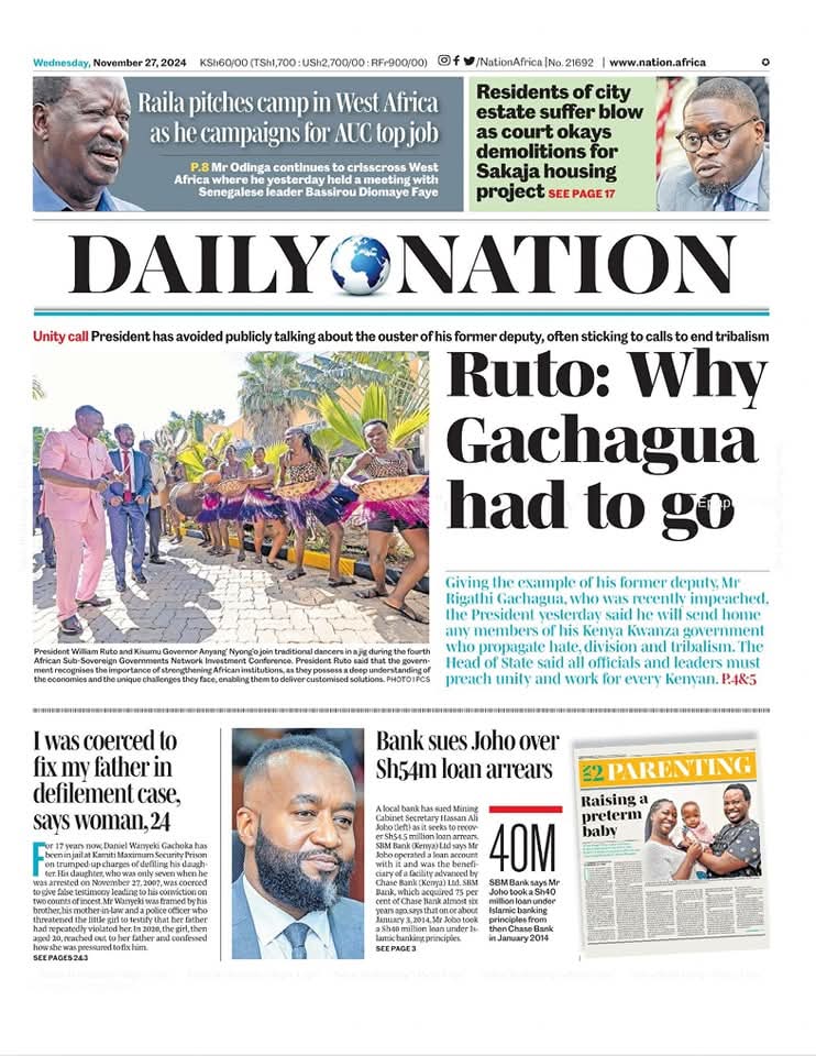 Tonned97's tweet photo. Good morning Kenya, on the Papers today https://t.co/2kbDylrnEP