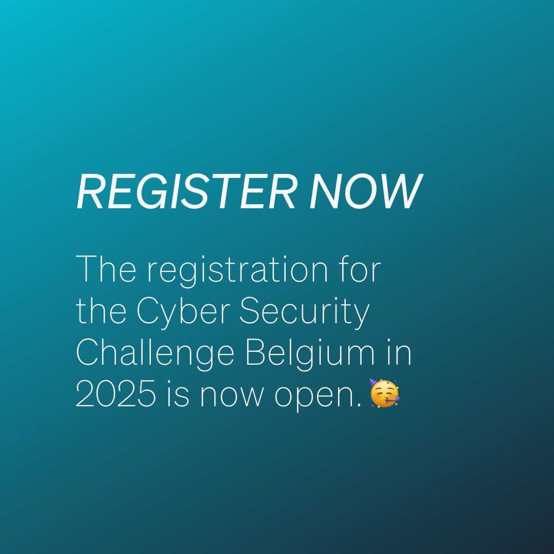 The clock is ticking – only 106 days until the Cyber Security Challenge Belgium begins!
The good news: #Registration starts today! 🚀 Click here to register 👉 loom.ly/cG4fDmo