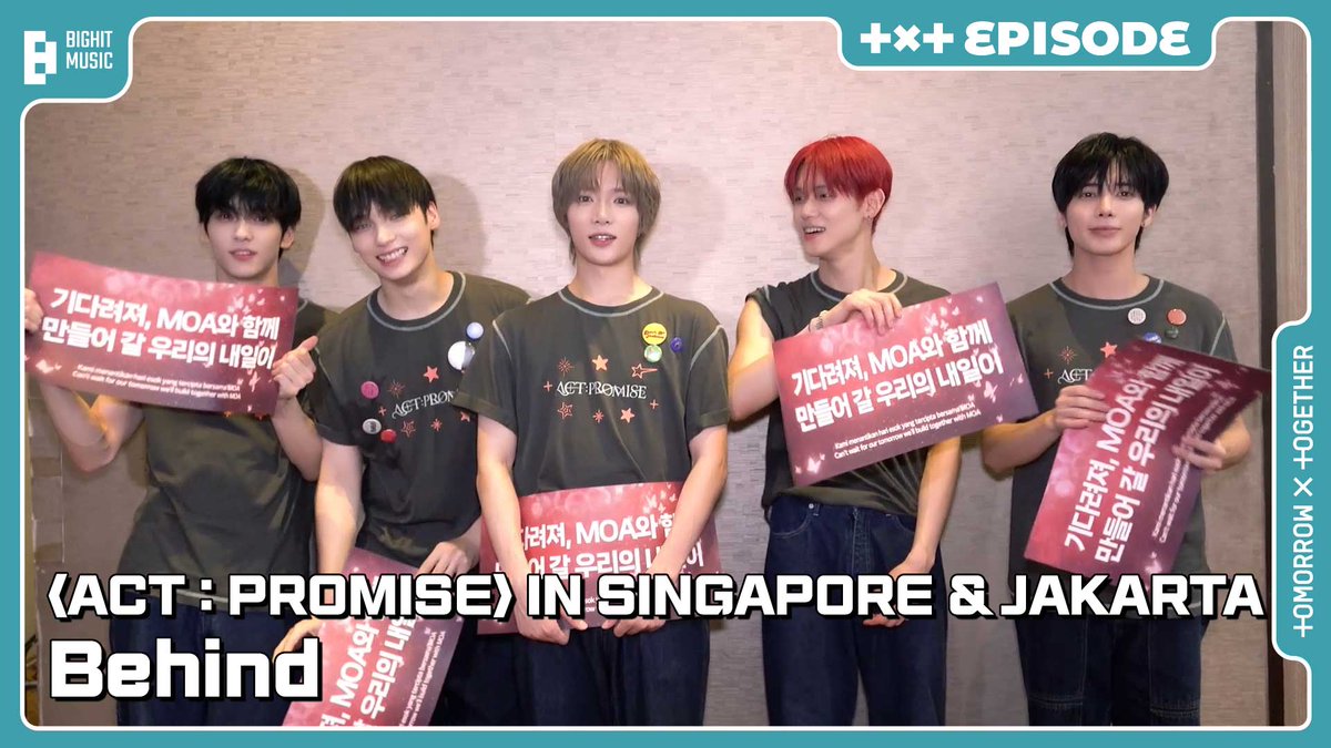 TXT_bighit's tweet photo. <ACT : PROMISE> IN SINGAPORE &amp; JAKARTA Behind | EPISODE | TXT (투모로우바이투게더) 
(https://t.co/zSnQiZzWDr) 

#투모로우바이투게더 #TOMORROW_X_TOGETHER #TXT
#ACT_PROMISE #TXT_TOUR_ACTPROMISE https://t.co/RkewcLSlJw