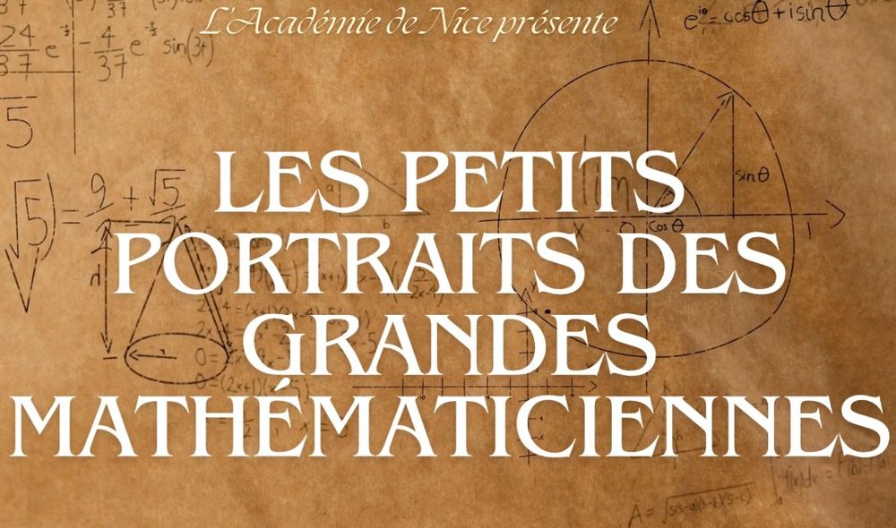 Petits portraits en vidéo de grandes mathématiciennes  

Le parcours, l’histoire, le métier de femmes qui pourraient être des exemples à suivre, afin de montrer à toutes les petites filles et à toutes les jeunes femmes que tout est possible.

mathsenvie.fr/petits-portrai…