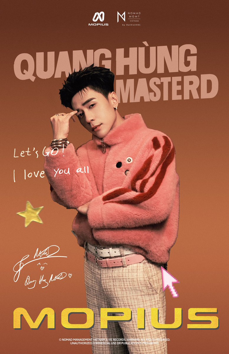 QH_MasterD's tweet photo. Hãy chờ đón Quang Hùng MasterD và MOPIUS sẽ mang đến trong thời gian tới! ❤️✨

#MOPIUS #NOMADMGMTVietnam #DatVietVAC #JSOL #HURRYKNG #DuongDomic #QuangHungMasterD https://t.co/Rl7qGeZGJA