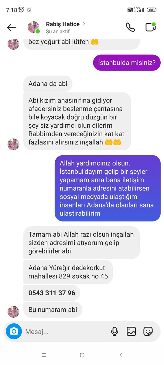 burakkcolakoglu's tweet photo. @ahbap Merhaba adanadaki gruplarinizdan yardim istegim var. Bir anne instagram uzerinden baana ulasti istanbuldayim birsey yapamiyorum. Lutfen ulasin @ahbap @haluklevent https://t.co/9A5j3xrRzZ