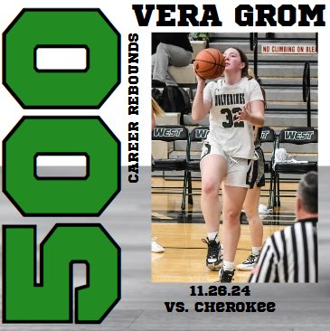 WHS_GB's tweet photo. Congratulations to Vera for snagging her 500th rebound in tonight’s contest!! 🏀 https://t.co/zCbuZ5ctr0