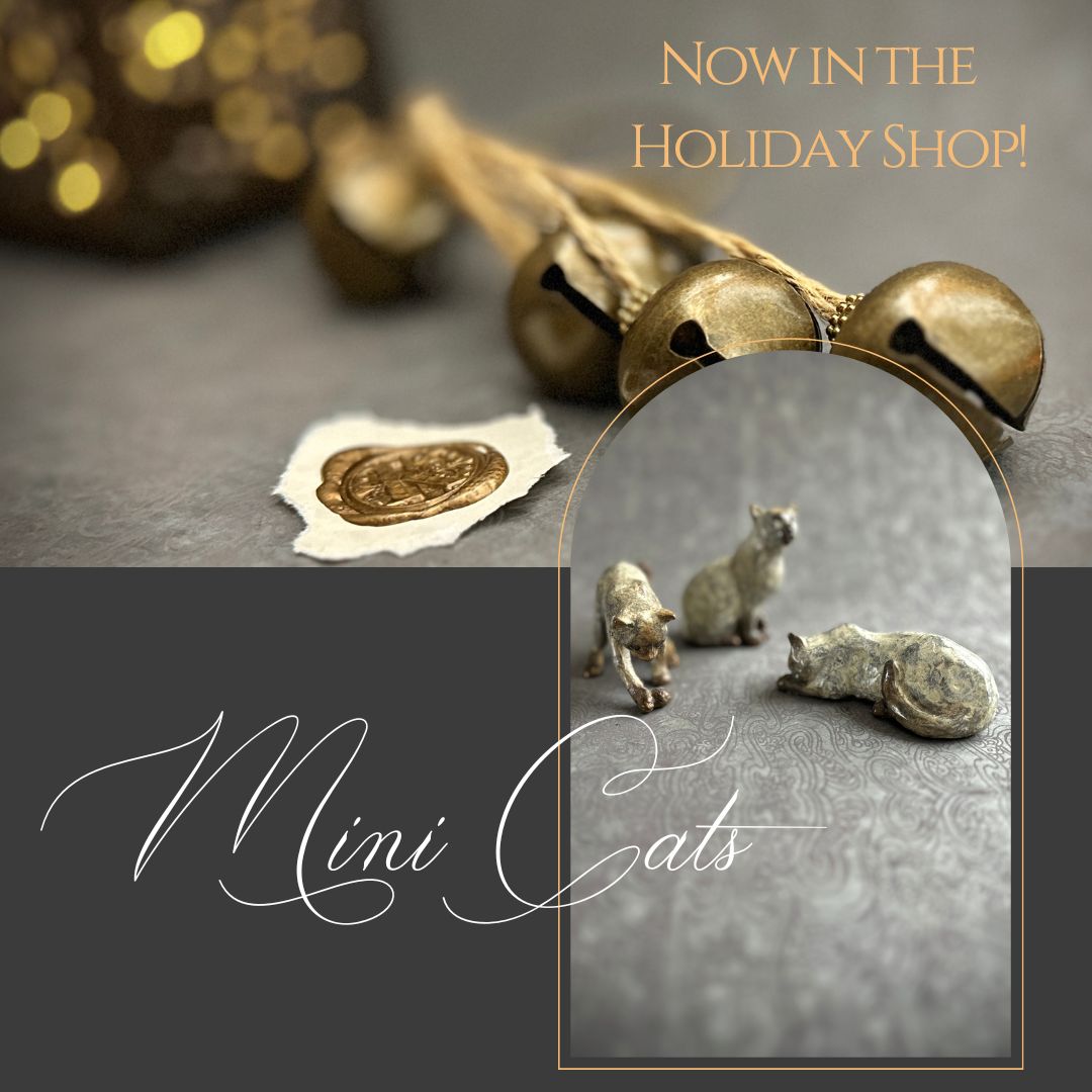 KindrieGrove's tweet photo. Oh the Delight! Mini Cats Fill the Studio. 
See all the Mini Cats in this year's Holiday Shop. Links are in the Studio Journal.
https://t.co/G4q780qFCP https://t.co/haMStJpM1m