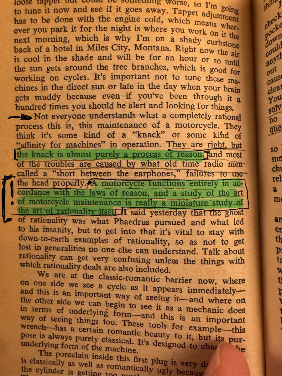 zen and the art of motorcycle maintenance never lets me down