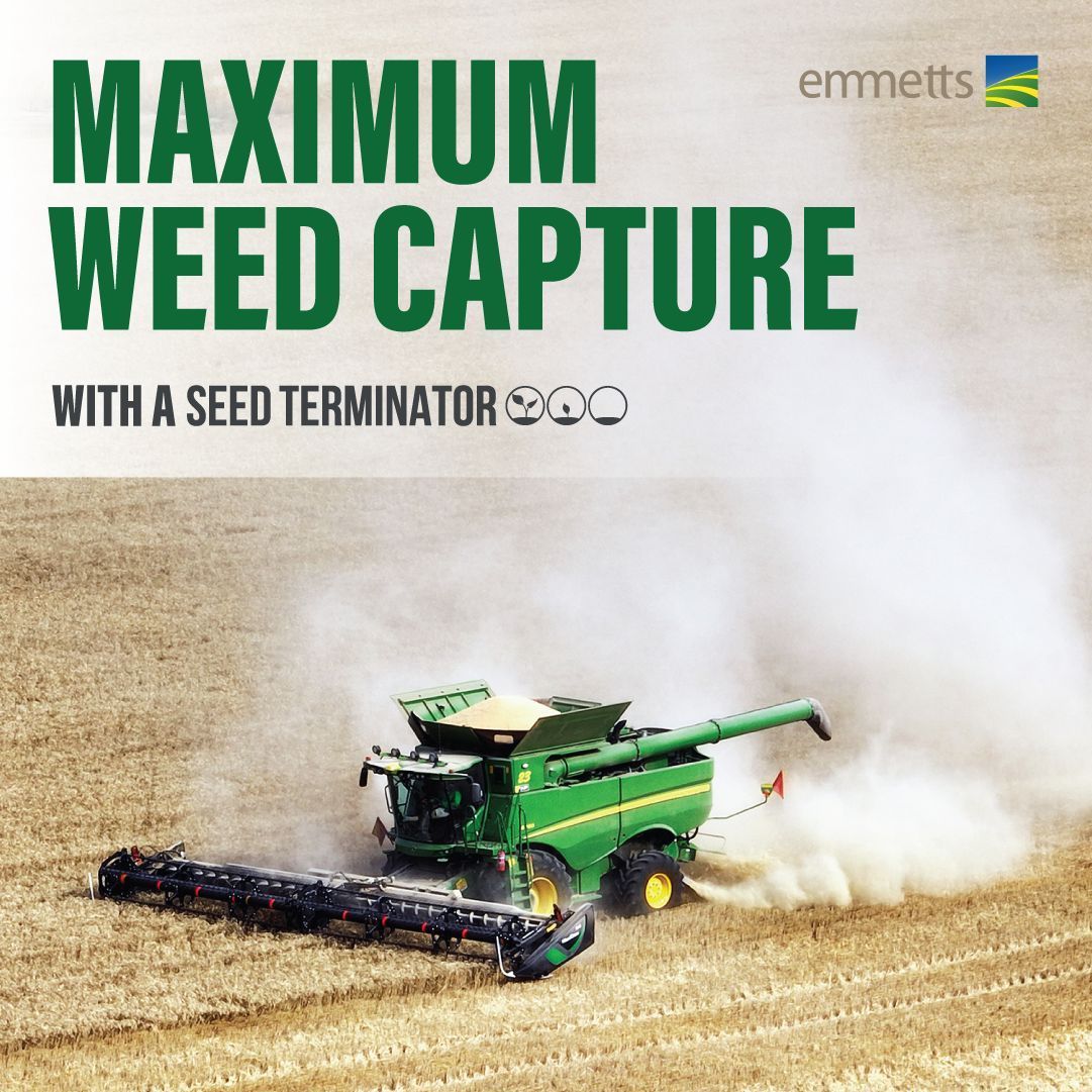 EmmettsGroup's tweet image. Every seed matters! The Seed Terminator is the ultimate weapon in fighting seedbank build-up. Tackle those weeds head-on! 💥🌱 For more information, get in touch with your local branch.

#MaximumWeedCapture #CleanFields #Emmetts #SeedTerminator
