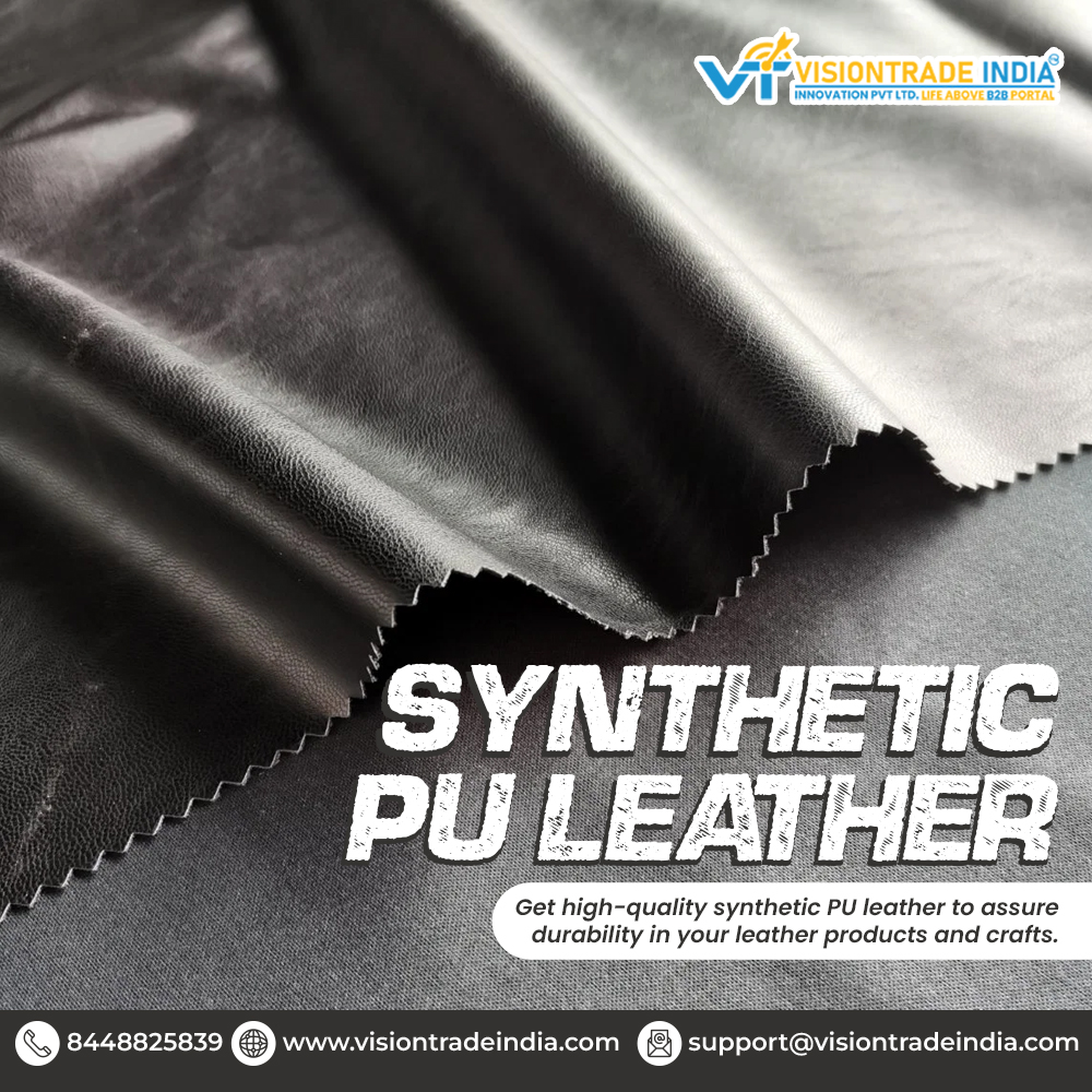 VisionTradeInd1's tweet image. Get synthetic PU leather material that is ideal for your various needs from upholstery to fashion accessories.
#PULeather #SyntheticLeather #PULeatherProducts #PULeatherManufacturer #PULeatherIndustry #BulkPurchase #WholesaleDeals #BulkOrders #VTI #B2BPortal #lifeaboveb2bportal