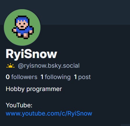 RyiSnow2017's tweet image. Created a Bluesky account!