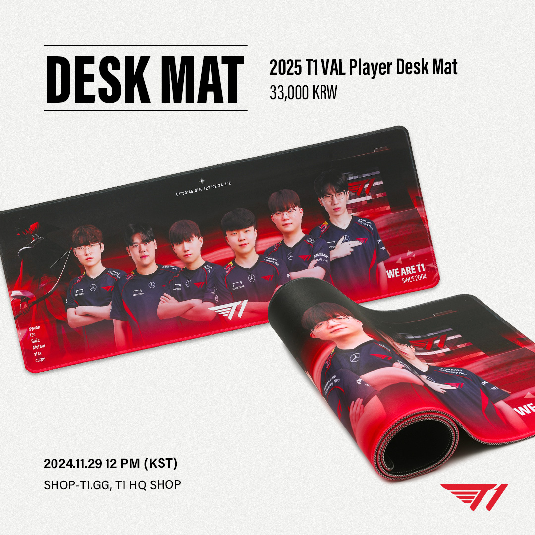 Red Bull Home Ground 챔피언으로 돌아온 T1🏆

2025 VCT는 T1 VAL Player 굿즈들로 준비해 보는 건 어떤가요?🎮🔥

Champions of Red Bull Home Ground: T1 🏆

Get ready for the 2025 VCT season with exclusive T1 VAL Player merch! 🎮🔥

#T1VALORANT #T1WIN
