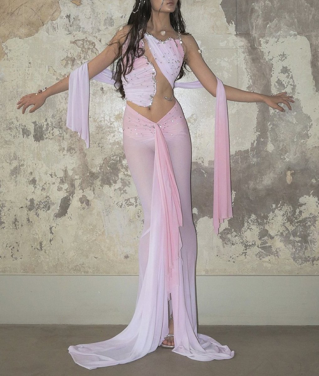 badestoutfit's tweet photo. dripping mermaid dress from rohmane https://t.co/P07EN3lacd