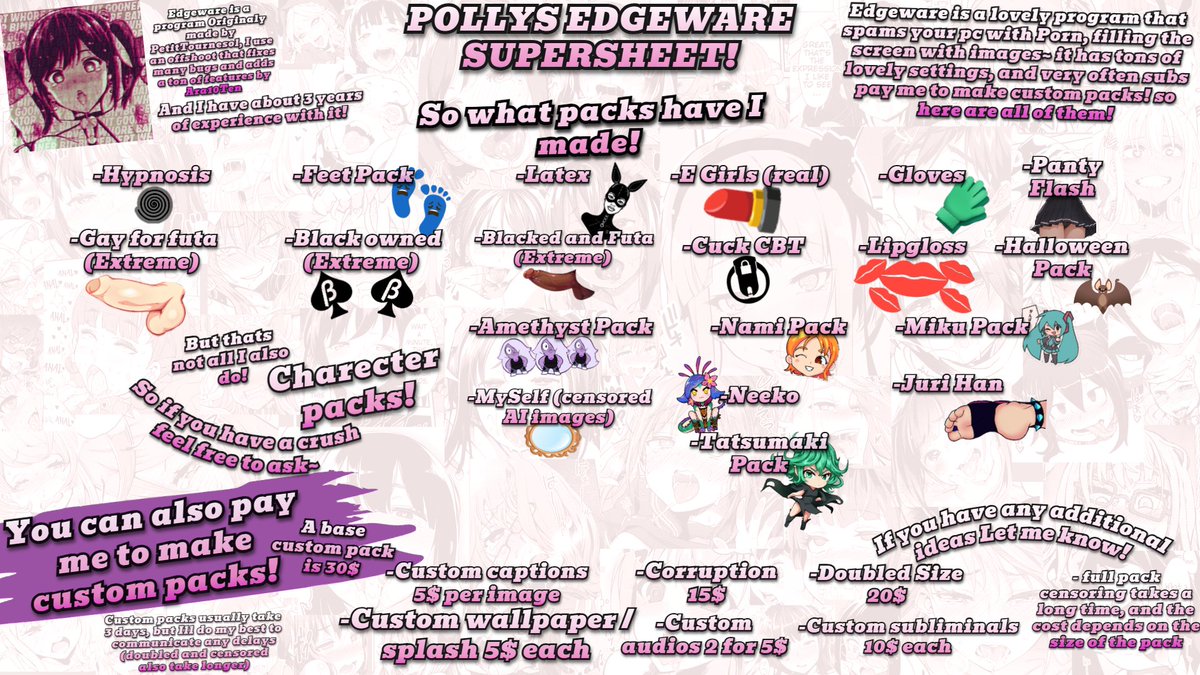 Techdomme Image THERE IS ALWAYS SO MUCH LOVE for my edgeware packs! And I make so many ...