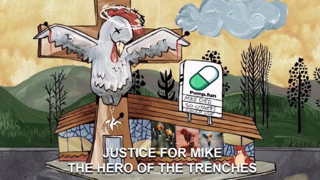 X420Vibes's tweet photo. @SolanaPrincess Yooo Show $Mike
Poor $MIKE refused to fight in the chicken fight club and ultimately paid the price with his life.🐔🐓

Gi8LS3zUG5XiW8gqk9AyQkLQCuooVuoR2LmfN6Zupump

#ChickenLivesMatter
#JusticeForMike
$Mike https://t.co/3n3XYK38bU