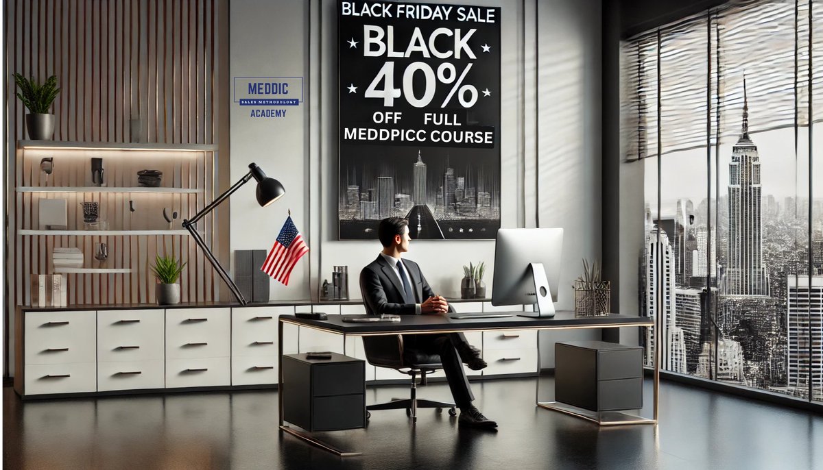 40% off Full MEDDPICC 
#BlackFriday 
MEDDIC Academy
meddic.academy/thanksgiving-b…