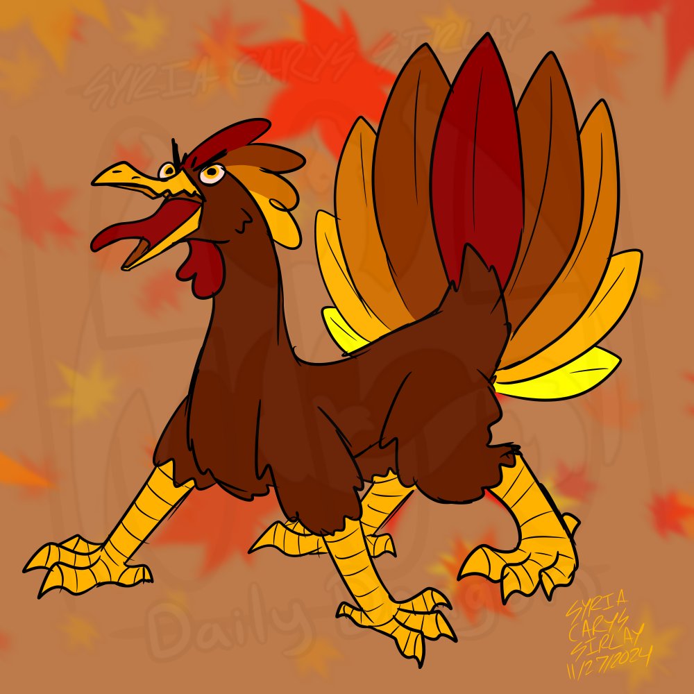 DailyDragonDraw's tweet photo. Turkey day is almost upon us.

#dragon #dailydragon #dragonart #art https://t.co/nQUQWbrnId