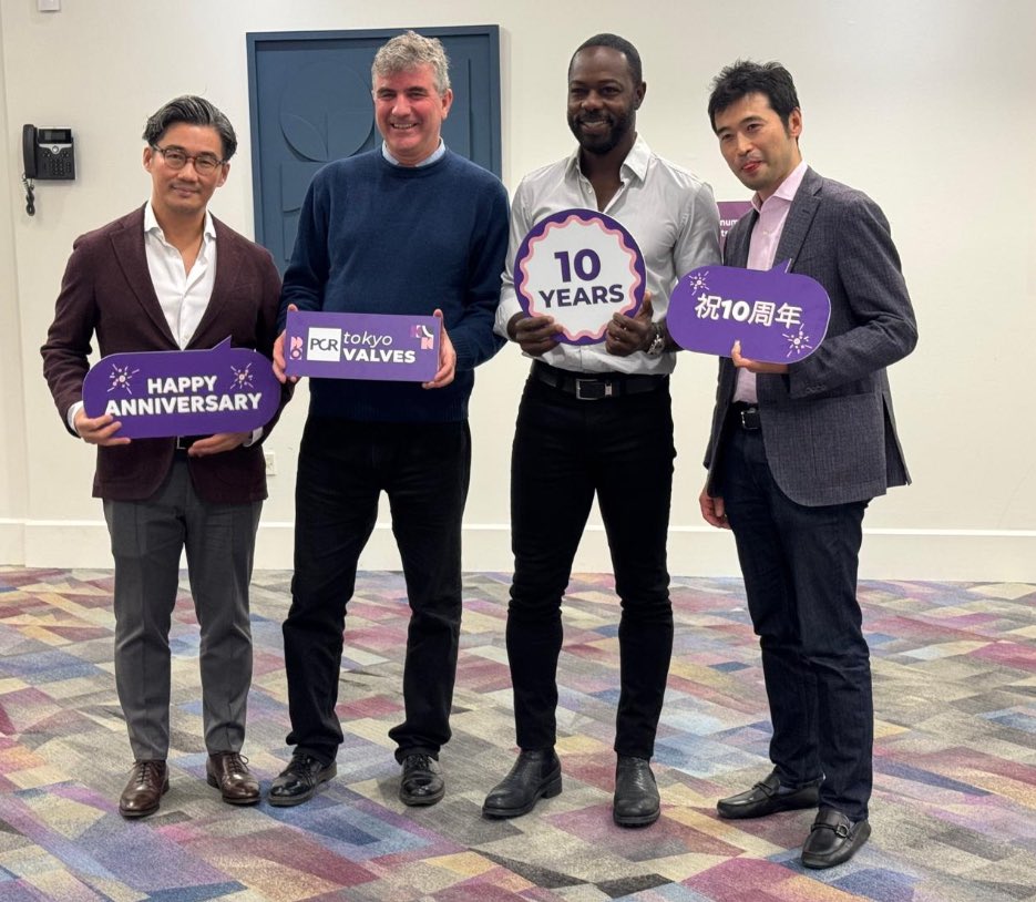 After a Fantastic edition of #PCRLV, we already miss you, Guys😊!!

Let’s head to Tokyo to celebrate the 10th edition of #PCRTokyoValves🎉
Another great learning experience in perspective!