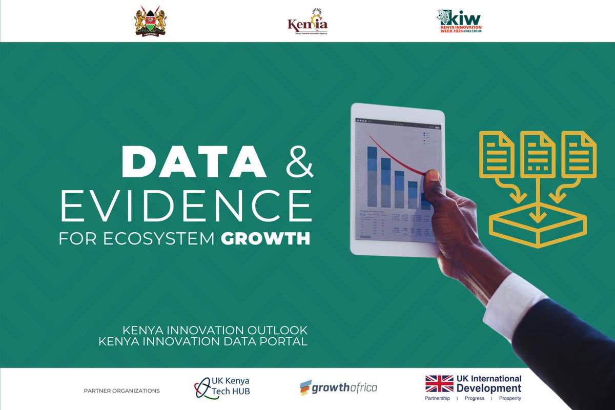 KENIAupdates's tweet photo. Day 3 of #KIW2024.

Join us this morning for the official opening ceremony of the Kenya Innovation Week at  The Edge Convention Centre Nairobi or through our YouTube channel

follow link: https://t.co/DJjHHczkco

And later in the afternoon, as we dive into:

1. Kenya Start-Up Summit - On the synergy between entrepreneurship and innovation and the potential for visionary entrepreneurs to accelerate economic growth, improve livelihoods, and drive sustainable development. - Hosted by Kenya National Innovation Agency (KeNIA) Jasiri4Africa Heifer International Kenya UK-Kenya Tech Hub East Africa Private Equity & Venture Capital Association (EAVCA) and ChatsasaAI by Eston Kimani and Florence Kimata

2. Data  and Evidence for Ecosystem Growth Summit - a discussion on the use of data as evidence and is used in laying the groundwork for building a network of industrial stakeholders who see the value in data-driven approaches and are committed to continued dialogue, collaboration and innovation in applying data to enhance entrepreneurship and innovation efforts, hosted by UK-Kenya Tech Hub GrowthAfrica UK INTERNATIONAL DEVELOPMENT LTD

#KIW2024 #KIWAfricaEdition #AfricaInnovation
