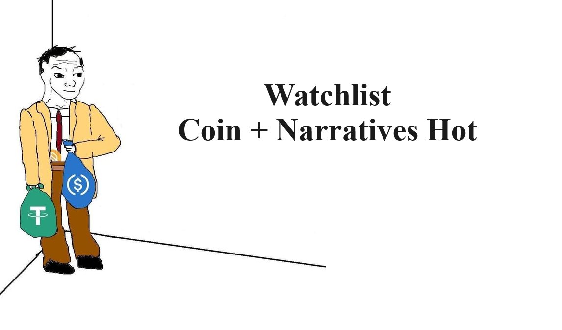 KT_BTC's tweet photo. Vừa ngồi check chart một số coin trên Binance thì thấy nhiều con đang đẹp thật - WATCHLIST ngay thôi!

Mình check xoay quanh 1 vài Narratives cốt lõi mùa này:

1. AI-DEPIN 

$WLD, $TAO hay $ARKM đã được nhắc quá nhiều thì chú ý thêm $FET và $RENDER đang ít được nhắc hơn.

Ngoài ra còn 1 số con hàng cũng đang đẹp để chọn

- $AI có MC ~133M hàng launchpool. Chart đẹp đã break hộp, có volume. Maybe MC 1B chắc sẽ được.

- $IOTX có sản phẩm, chart tương tự $FET. Mùa này ROI x10 không khó.

- $NFP hàng Lauchpool MC 80M. Ai đu sớm hầu như chia 3 4 lần. Chart vừa break range tích lũy. 

- $IO hàng hệ $SOL, hầu như đang top AI-depin của hệ. Chart đẹp, volume to, ROI min x10.

Nếu thích lowcap thì anh em có thể check $DEAI, $GROK,...

2. RWA 

$LINK, $ONDO hay $CPOOL mình nhắc miết chắc ae cũng chán rồi. Nhưng $ONDO đang đẹp đấy target 10u sẽ có vào Q1/25.

Bonus thêm ít hàng RWA 

- $LUMIA hàng RWA + Defi MC đang chỉ hơn 100M => Hàng này ít người để ý, buildchain có sản phẩm. 

- $USUAL cũng có thể tham khảo, hàng mới premarket trên Binance. 

3. RESTAKING 

Vì sao mình lại chú ý Restaking, anh em check Defilama xem TVL là rõ. Toàn tăng từ 40%-100% trong vỏn vẹn 1 tháng => Khủng

- $EIGEN hiện tại đang bắt đầu đón dòng tiền. Chart bắt đầu có volume, vùng Whale mua 2.4-2.6, firechart hiện tại đang có tím múc. Con này target 1-1.5B ngắn hạn ổn. TVL tăng >40% trong 1 tháng cái này cũng nên chú ý nhé.

- $ETHFI và $ALT cũng chart đẹp và có volume sóng này chạy thì ROI x3-5 lần mình thấy ổn

- $REZ hàng launchpool cap 80M rẻ rách. TVL vừa tăng x2 lên 1.7B => Chart break + Volume. Nói chung Undervalue.

- Lowcap hơn thì có $PUFFER mình đã call quanh 0,3 và thêm $SWELL vùng giá hiện tại nếu anh thích.