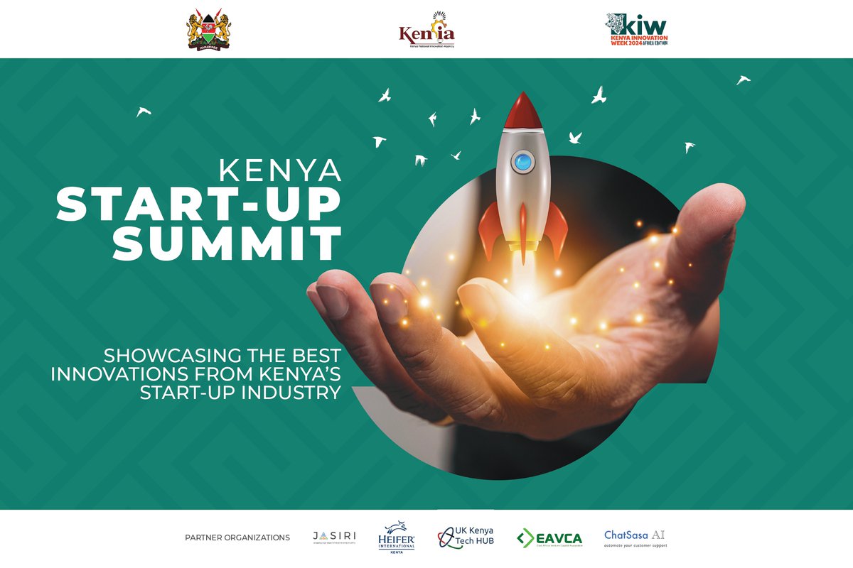 KENIAupdates's tweet photo. Day 3 of #KIW2024.

Join us this morning for the official opening ceremony of the Kenya Innovation Week at  The Edge Convention Centre Nairobi or through our YouTube channel

follow link: https://t.co/DJjHHczkco

And later in the afternoon, as we dive into:

1. Kenya Start-Up Summit - On the synergy between entrepreneurship and innovation and the potential for visionary entrepreneurs to accelerate economic growth, improve livelihoods, and drive sustainable development. - Hosted by Kenya National Innovation Agency (KeNIA) Jasiri4Africa Heifer International Kenya UK-Kenya Tech Hub East Africa Private Equity & Venture Capital Association (EAVCA) and ChatsasaAI by Eston Kimani and Florence Kimata

2. Data  and Evidence for Ecosystem Growth Summit - a discussion on the use of data as evidence and is used in laying the groundwork for building a network of industrial stakeholders who see the value in data-driven approaches and are committed to continued dialogue, collaboration and innovation in applying data to enhance entrepreneurship and innovation efforts, hosted by UK-Kenya Tech Hub GrowthAfrica UK INTERNATIONAL DEVELOPMENT LTD

#KIW2024 #KIWAfricaEdition #AfricaInnovation
