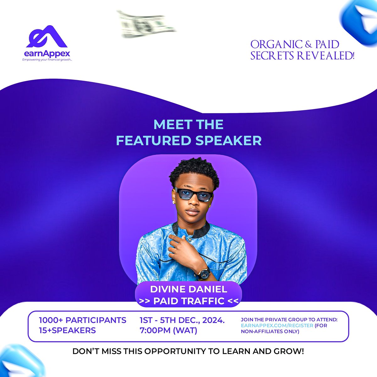 EarnAppex's tweet image. Meet the Experts Transforming Lives!

@davineh360 @UniqueFavourit1
@Techalal @realritaeno

This masterclass is your chance to learn, grow, and win.