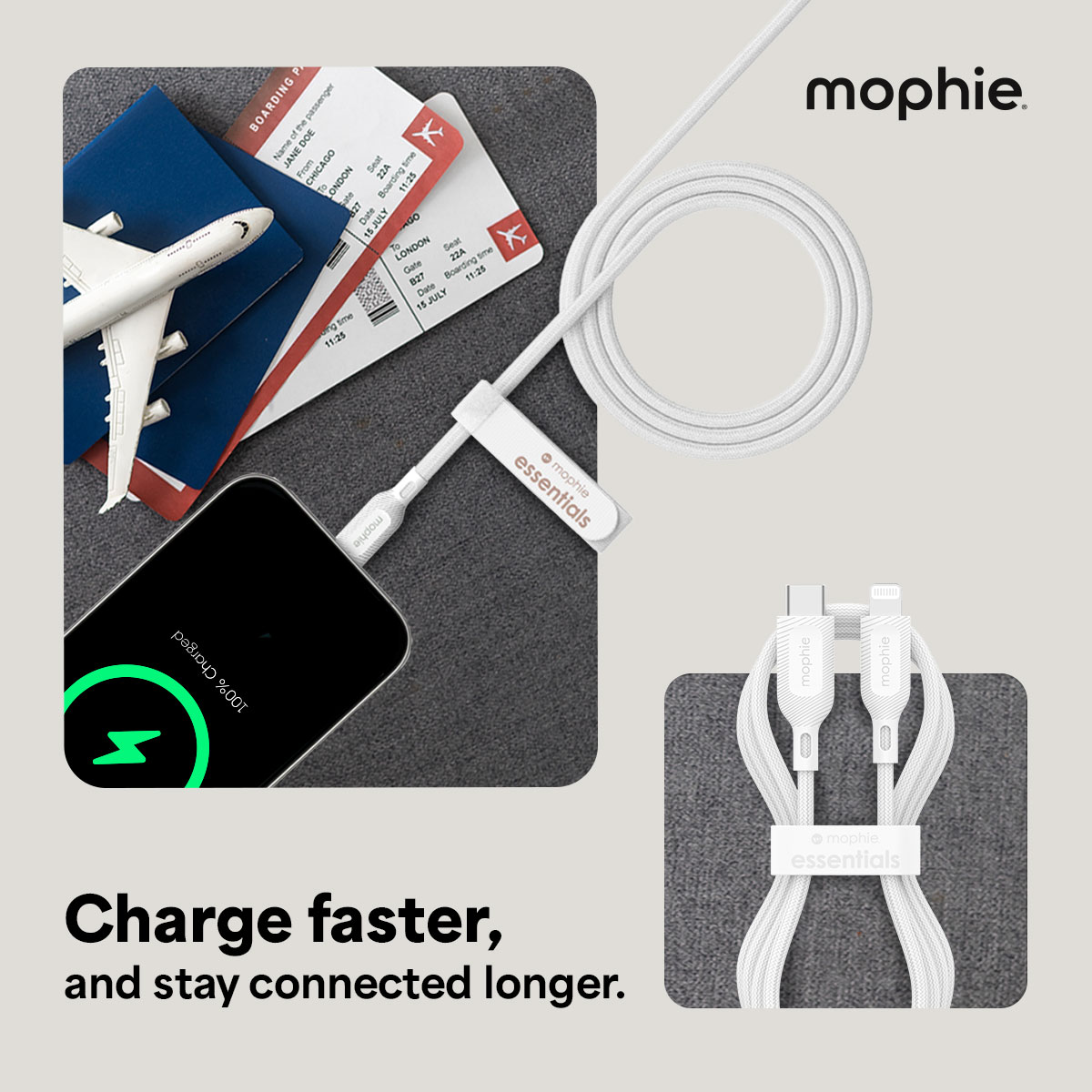 zaggapac's tweet image. Charge faster, and stay connected longer. 📷
Our mophie USB-C to Lightning cable, available in 1m and 2m lengths, is built with high-quality materials and nylon braiding for durability that lasts.
#mophie #snapplus #StayLinked #phoneaccessories #techaccessories #iPhone