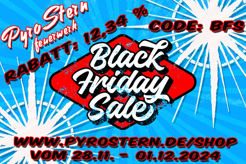 PyroStern's tweet image. 🔥 Black Friday Sale bei PyroStern Feuerwerk vom 28.11. - 01.12! 🔥

Sichere dir jetzt unglaubliche 12,34 % Rabatt auf alle neuen Bestellungen und mach dein Silvesterfeuerwerk zum Highlight des Jahres! 🎆

Code: BFS

mehr in unserem Feuerwerkshop: pyrostern.de/shop