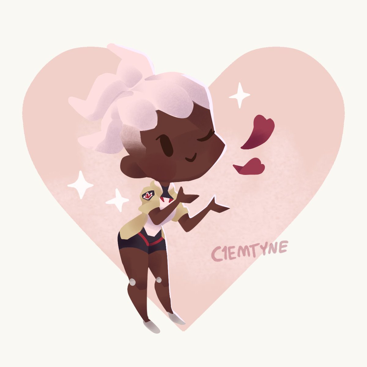 C1EMTYNE_'s tweet image. Drew Sojourn in the style of those old Overwatch Valentine's cards (pretend it's February) #Overwatch