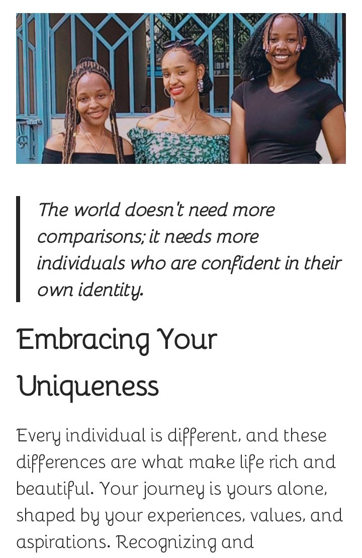 akwii_m's tweet photo. Every individual is different, and these differences are what make life rich and beautiful. Read more 🤗https://t.co/DlsrXf7hqj
Embrace your uniqueness! https://t.co/cNp6FhmvNW