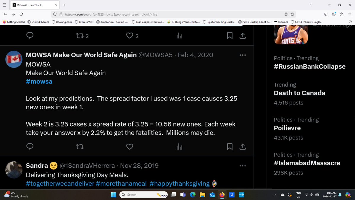 MOWSA5's tweet photo. On Feb 4, 2020 I posted this pandemic warning on Twitter.  My calculations done in January showed a potential loss of up to 136 million globally. My first public warning went out Jan. 28 that year.  Over 4 years ago I began warning of a 2025-2026 pandemic.  H5N1 is here. #MOWSA https://t.co/XTtdSe83Bp