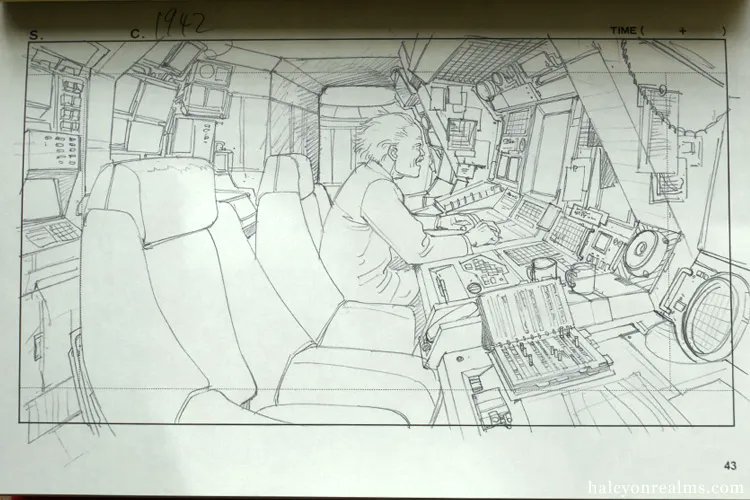 Layout drawing ( top left ) / Background art ( top right ) /
Cel painting layered on top of the BG art. ( bottom left )

These and many more showcased in the excellent AKIRA Animation Layouts &amp; Keyframes art book Vol 3. See more in my review - https://t.co/fptxKI2cYa 