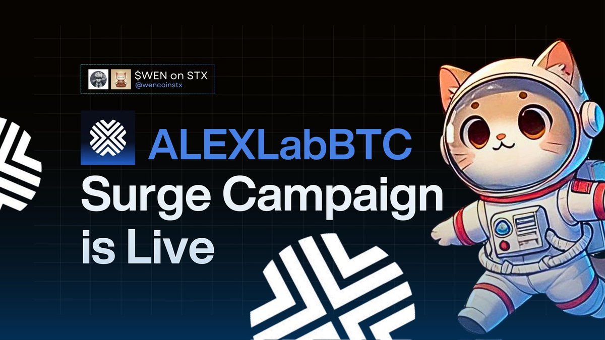 1/ What you need is the bull run is a bag of $WEN token and a dream

I tell you why am so bullish on $WEN

<a href="/ALEXLabBTC/">ALEX 🟧 No. 1 Bitcoin DeFi</a> @wencoinstx #ALEXSurge